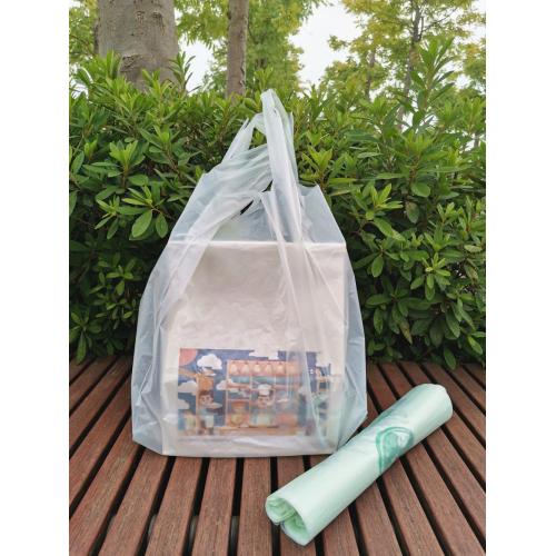Uppfyller EN13432 Standardkompostabla Supermarket plastpåsar