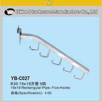 hot cloth store slatwall pipe hook for hanging display