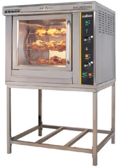 Chicken rotisserie oven with rack