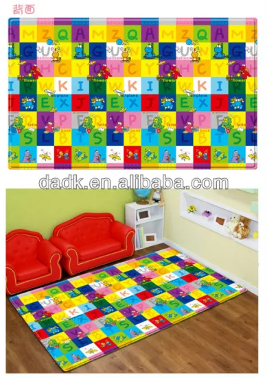 100% eco-friendly cartoon design PVC playing mat for kids
