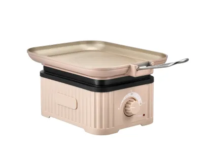 Travel-Friendly Multifunctional Electric Cooker with Foldable Design