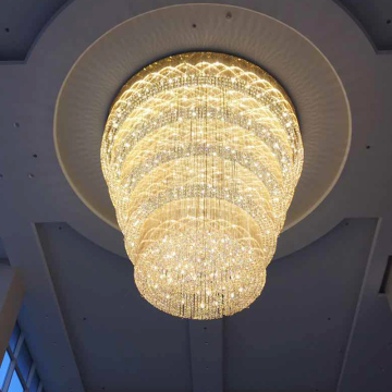 Candelier LED moden dengan kawalan jauh untuk hiasan hotel dan restoran