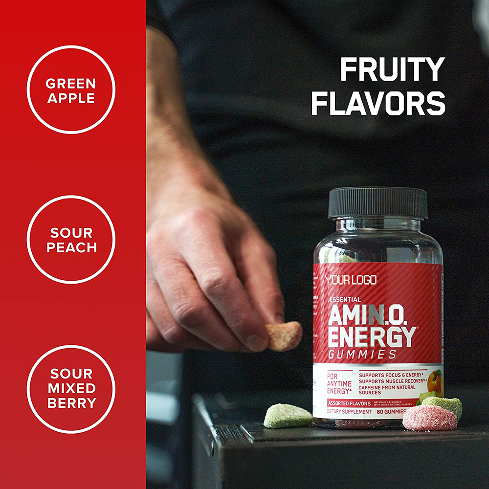 OEM/ODM Vegan Pre Workout Amino Acid Gummies Boost Energy Amino Acid Gummies