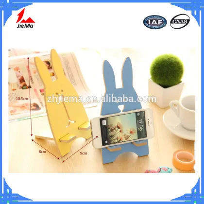 Creative Korean wooden rabbit mobile phone holders OK stand for mobile phone