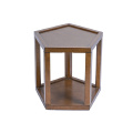 Elegant Wooden Coffee Table in Pentagonal Shape