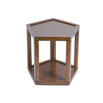 Elegant Wooden Coffee Table in Pentagonal Shape