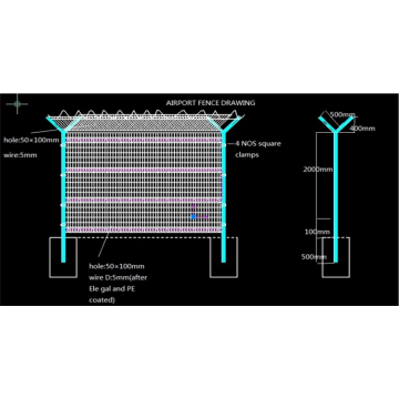 Direct Factory Security Welded Airport Fence