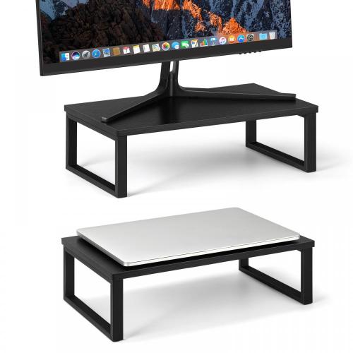 Desktop Computer Monitor Riser Laptop Stand Set