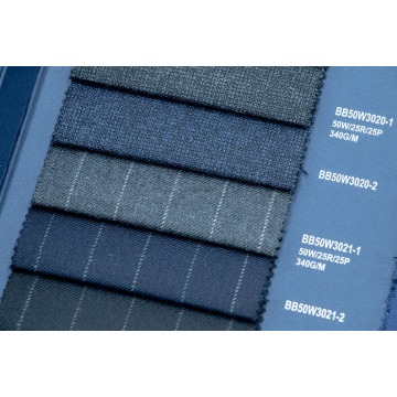 Navy Boucle 50% Wool Fabric