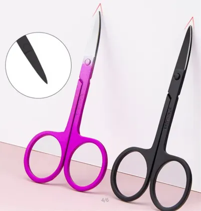 Colorful Stainless Steel Makeup Scissors - Lash and Eyebrow Trimming Tool