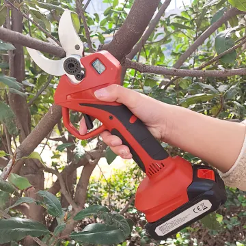 Cordless Electric Pruner Shear: 30mm Li-Battery 21V Power Vineyard Scissors Telescopic Pole
