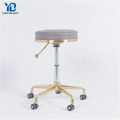New Style Gold Salon Master Stool - Barber Chair & Salon Furniture