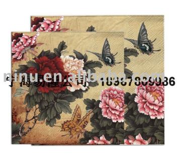 YLNL2100Printing Paper Napkin, Napkin Kertas Ungu