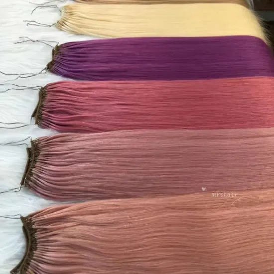 12A Grade Double Drawn Europe 8D easy pull loop Human Hair Extensions Invisible 8D Micro Nano Hair Extensions