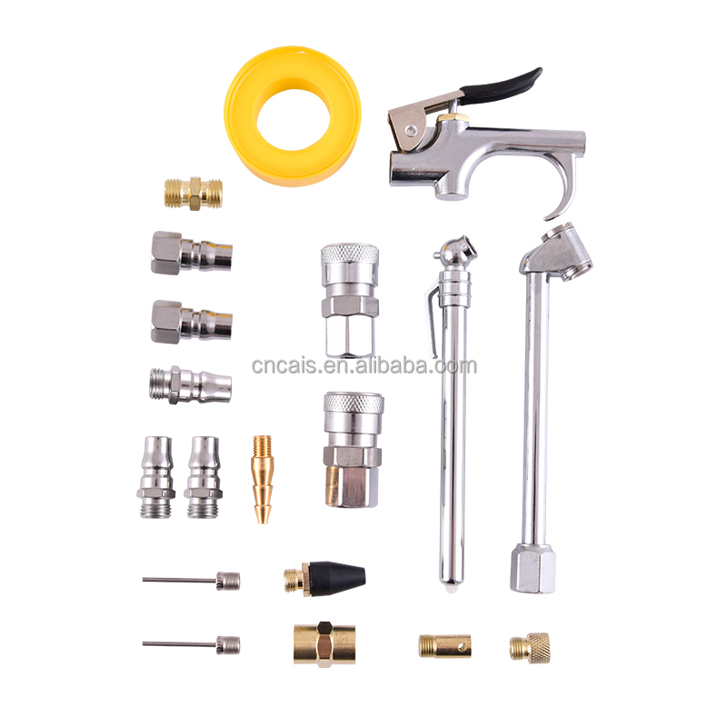 5-star 8-piece Polyurethane Coil Hose Air Tool Kit with Blow Gun and Nozzle