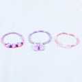 Bracciale 3 in 1 di viola ragazza bowknot