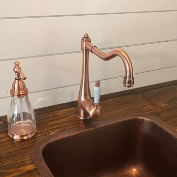 Faucet dapur unik antik rose gold brass tap