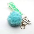 Clear PVC Custom Plush Keychain med Pom Pom