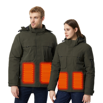 Winter Heated Jacket for Men - Waterproof Electric Heating Coat with Battery Pack