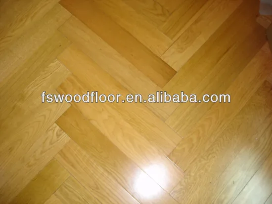 UV lacquered Herringbone Natural Oak engineered parquet