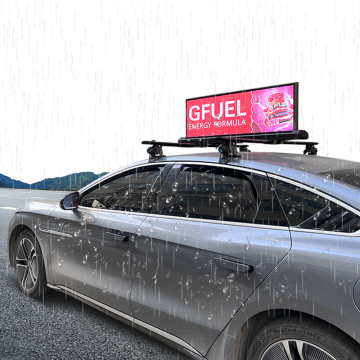 Señal de techo de automóvil LED programable de doble cara con exhibición al aire libre impermeable P5 para taxis