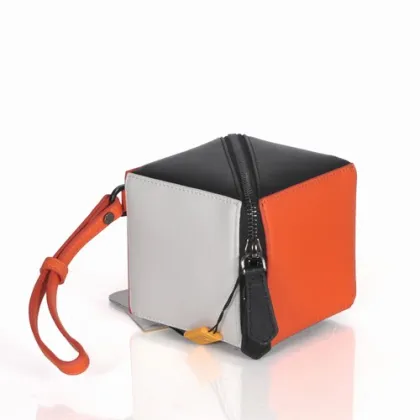Fendi Cosmetic Clutch With Calfskin Leather