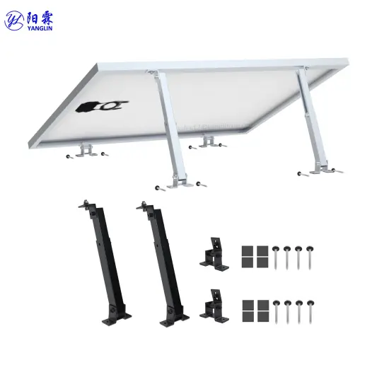 Black Aluminum Portable Solar Panel Legs PV Module Support Kit