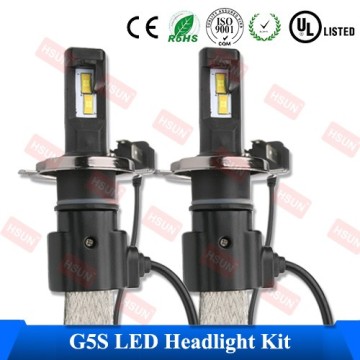 Factory wholesale G5S-2500 Lumen LED Headlight/H4 Hi/Lo Light/H7/ H8/H10/H11/9005/9006 car led headlamp kit