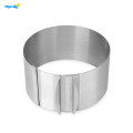 Edelstahl verstellbare runde Kuchen Ring Mousse Mold