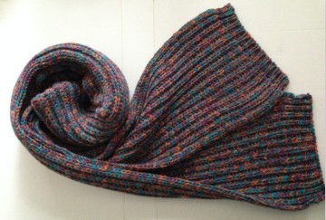 High Quality Wholesale Customizable Acrylic jacquard Scarf/knitted scarf