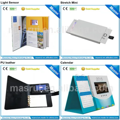 LCD Paper card booklet brochure video in print gifts and business