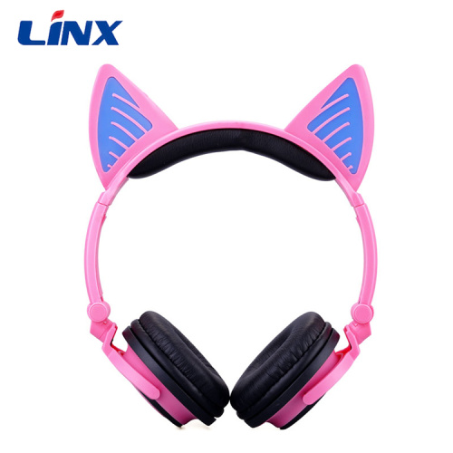 고양이 귀 헤드폰 게임용 무선 헤드셋 헤드폰