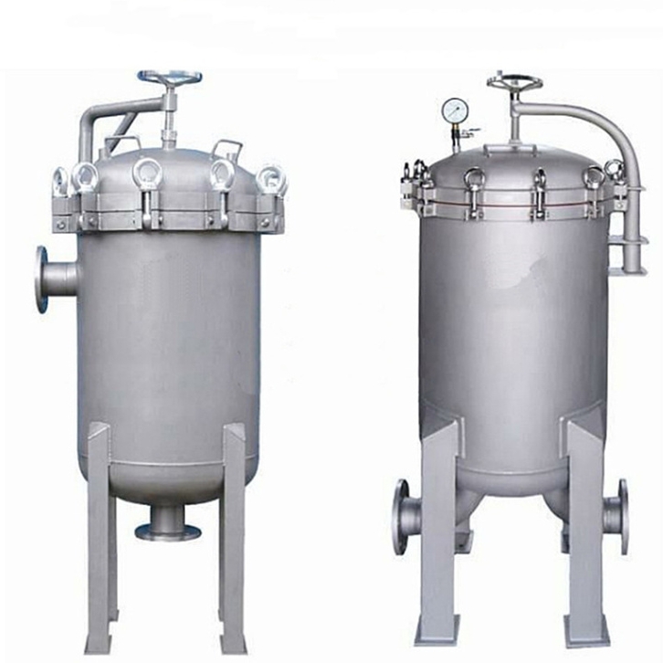 Custom 304 stainless steel quick-opening multi-bag filter for chemical slurry wastewater
