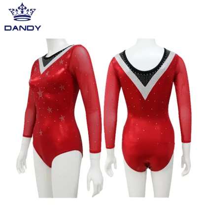 Custom black dance leotards