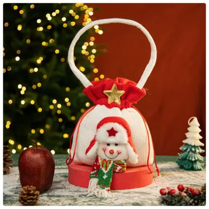 Christmas Candy Gift Bag - Santa Tote & Apple Bag