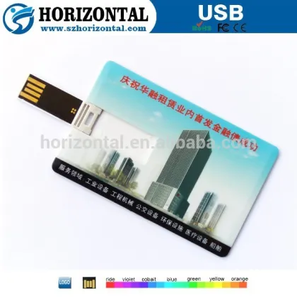 Business promotion gift free full color printing credit card usb flash drive Paypal accept