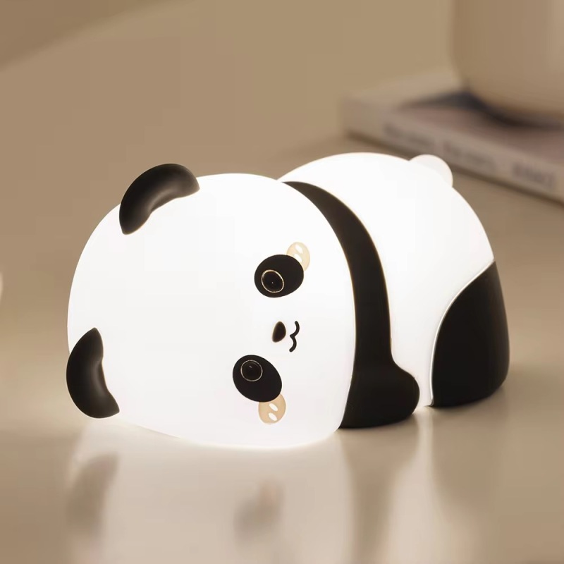 Panda Shape Silicone Rechargeable Cute Night Light Lamp