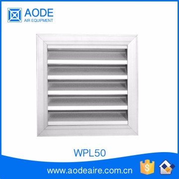 Aluminium weather air louvers for HVAC system and air conditioning parts, WPL50 50mm air louvre and damper diffuser