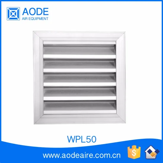 Aluminium weather air louvers for HVAC system and air conditioning parts, WPL50 50mm air louvre and damper diffuser