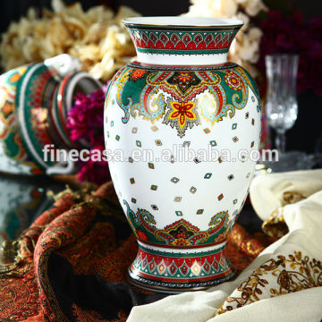 Fine New Bone China Porcelain Luxury Vase of Paisley