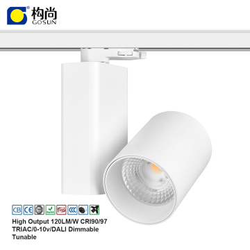 Gosun Factory 5 Years Warranty Anti-Glare CCT 2700-7000K Smart Dimmable 32W COB LED Track Light