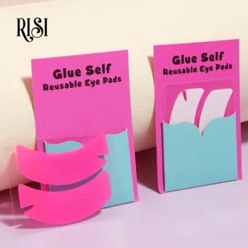 RISI 2023 OEM Glue Self Stick Silicone Eye Pads - Private Label Reusable Under Eye Pads