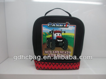 2014 High Quality Logo Screen Printing Cooler Bag 600D polyester with Zipper Pocket Aluminum foil Cartoon Bag