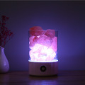 Luce notturna USB di roccia naturale di pietra di cristallo rosa