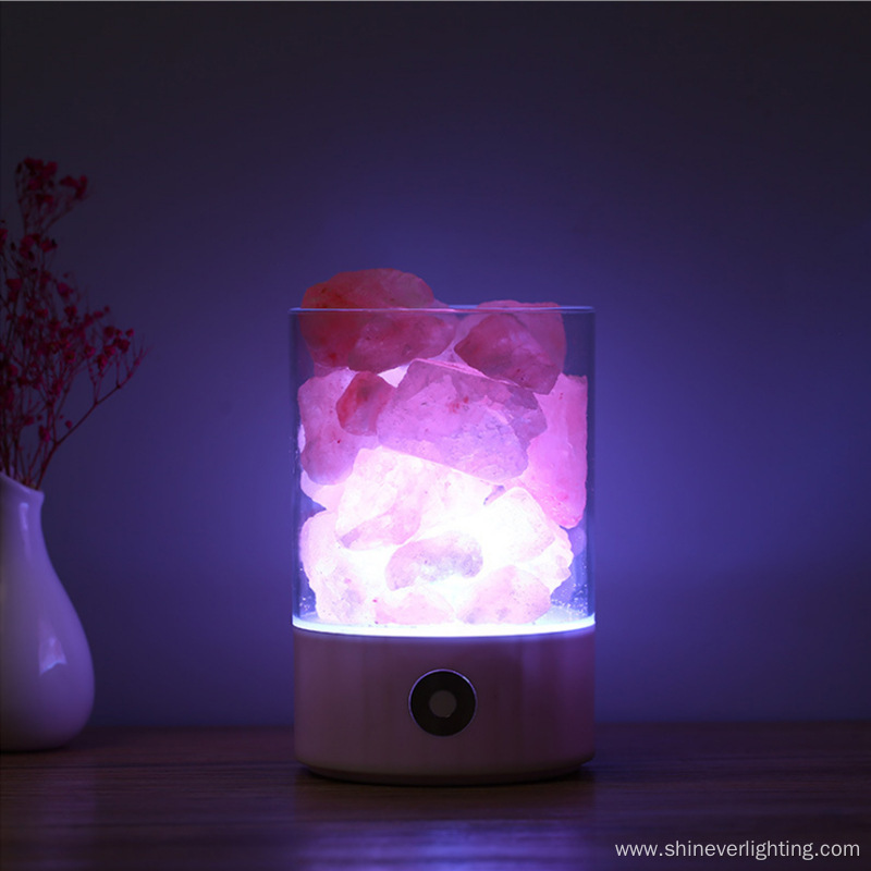 Pink Crystal Stone Natural Rock USB Night Light