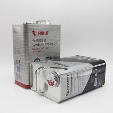 square 4 liter empty custom tin oil can