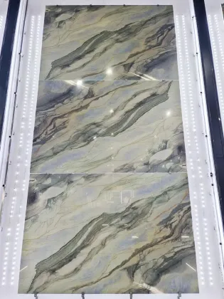 Raw Ocean Blue Quartzite Slab for Kitchen Island: Natural Stone Match for Your Home Renovation