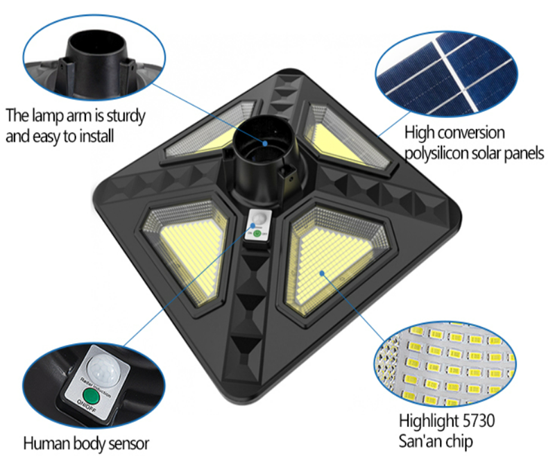 Square Solar garden light7