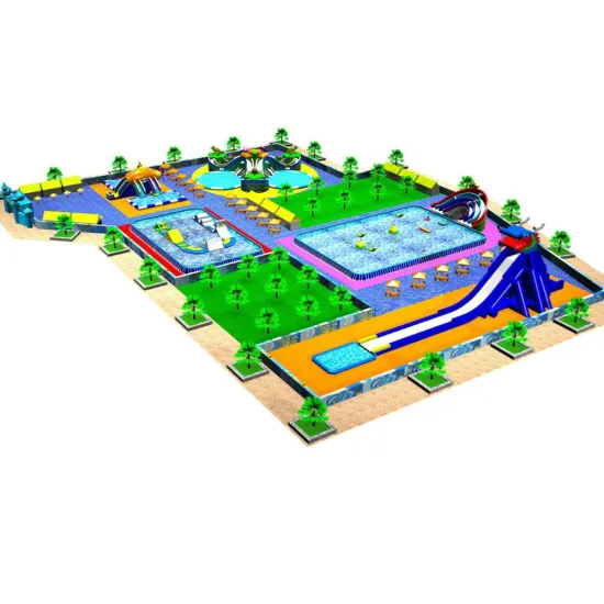 Giant summer giant moving inflatable water land park