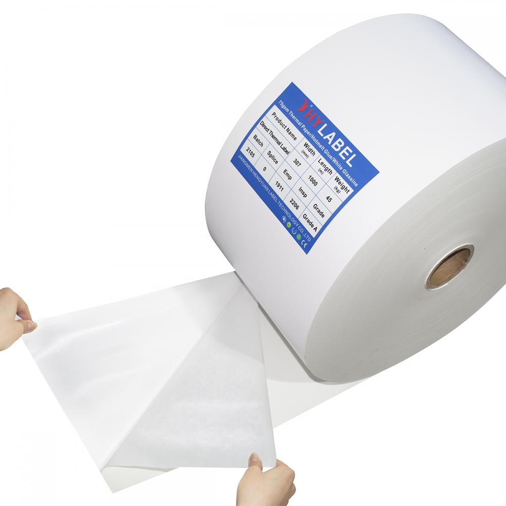 White Coated Art Paper Jumbo Sticker Roll